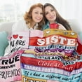 thumbnail image 2 of XZYG Sister Birthday Gifts from Sister to My Sister Blanket Gifts for Thanksgiving/Christmas/Galentine's for Best Friend Women Bestie Big Little Sister in Laws(40*50inch), 2 of 7