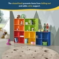 thumbnail image 7 of Kings Brand Furniture - 4 Cube Storage Organizer Book Shelf, Toy Storage Organizer for Playroom, Bedroom, Nursery School, Yellow, 7 of 7
