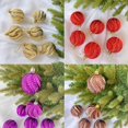 thumbnail image 3 of MesaSe 6Pcs 6cm Christmas Tree Ball Spiral Design Shatterproof Bright Color Lanyard Delicate Scene Layout Reusable  Party Decor Ball Pendant for Festival, 3 of 8
