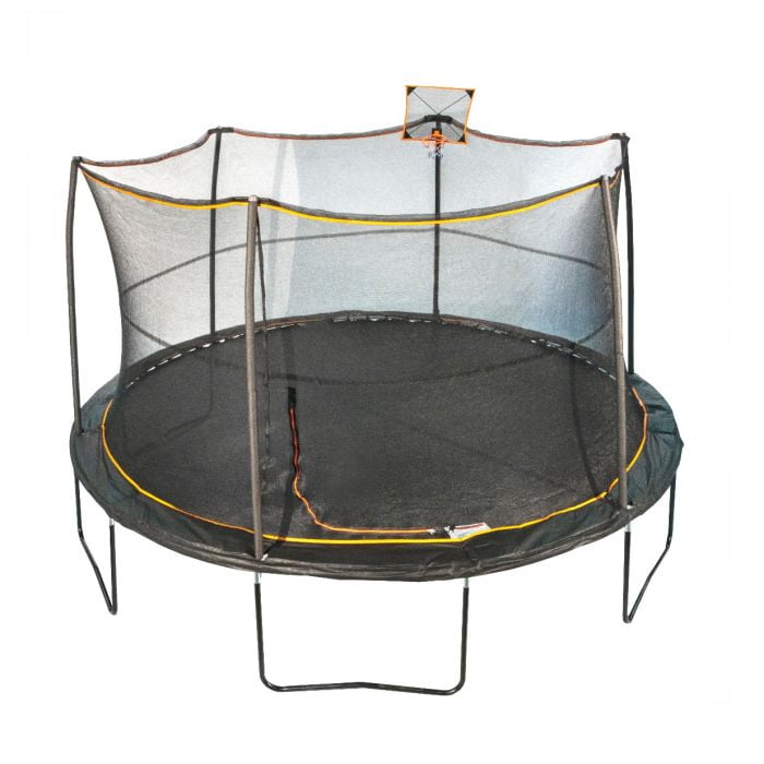 Jumpking 14' Round Combo Trampoline with Powder Coated Legs and Mesh Hoop