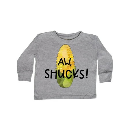 

Inktastic Aw Shucks! Corn on the Cob Humor Gift Toddler Boy or Toddler Girl Long Sleeve T-Shirt