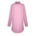 thumbnail image 5 of DENGDENG Long Sleeves Shirts for Women Turtleneck Tunic Tops To Wear with Leggings Plus Size Solid Color Turtle Neck Blouses Winter Loose Fit Pullover Sweatshirts Holiday Fall Clothes Pink M, 5 of 6