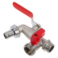 thumbnail image 3 of Washing Machine Water Tap Double Valve Zinc Alloy High Flow Rate Outdoor Use 1Pcs, 3 of 5