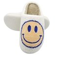 thumbnail image 2 of Pantoufle en Peluche Confortable à Visage Souriant, Pantoufle Douillette en Peluche Chaude à Enfiler pour la Maison avec Mousse Mémoire, Pantoufles en Fourrure à Enfiler pour la Maison, Pantoufle Coussinée, Taille 3, Jaune Pâle, 2 of 4
