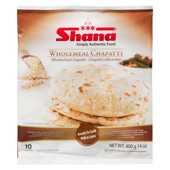 Wholemeal Chapati, 400g, 10 in pack