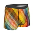 thumbnail image 3 of Kll Abstract Watercolors Tartan Men'S Cotton Boxer Briefs Underwear-Small, 3 of 9
