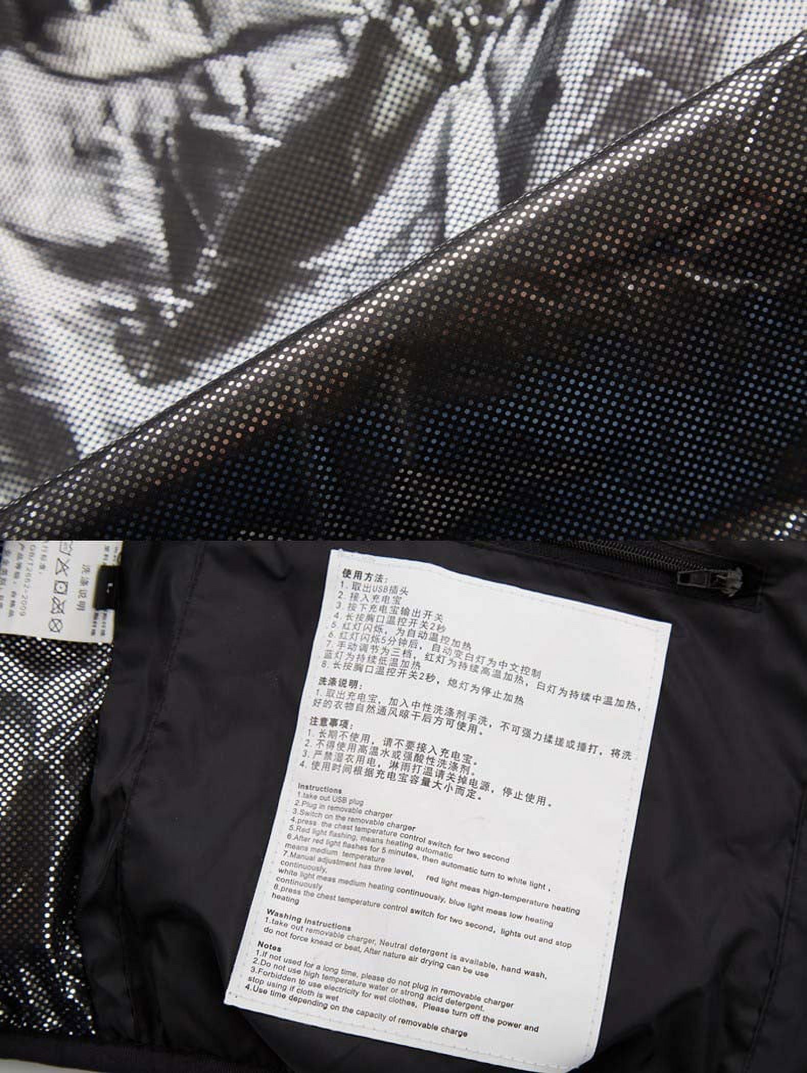 Brnmxoke Lightweight Heated Vest for Men Women, Electric USB Heating Vest for Winter Warm,Heated Vest Warm Coat Out-Wear Black XXXXXL