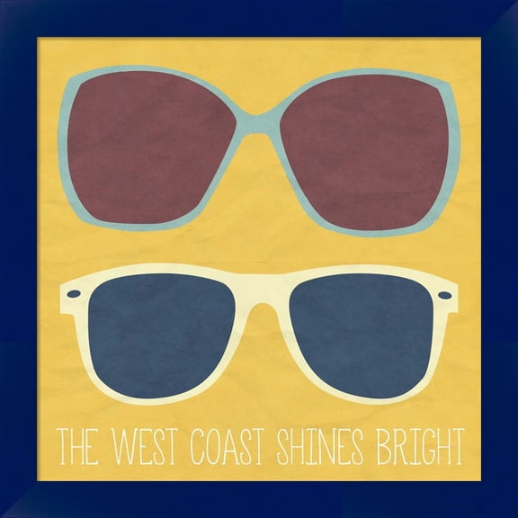 Great Art Now West Coast II by SD Graphics Studio, Framed Wall Art, 14W x 14H