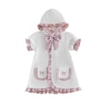 thumbnail image 2 of Baby Girl Hooded Swim Cover Up - Gingham Ruffle Bow Beach Robe for Pool  Summer, 2 of 10