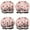 Pink Cow Strawberry, variant on Shower Caps,Red Strawberry Cow Pattern Waterproof Shower Cap for Women 4 Pieces,Double Reusable Hair Cover for Shower PEVA Elastic Stretch Hem