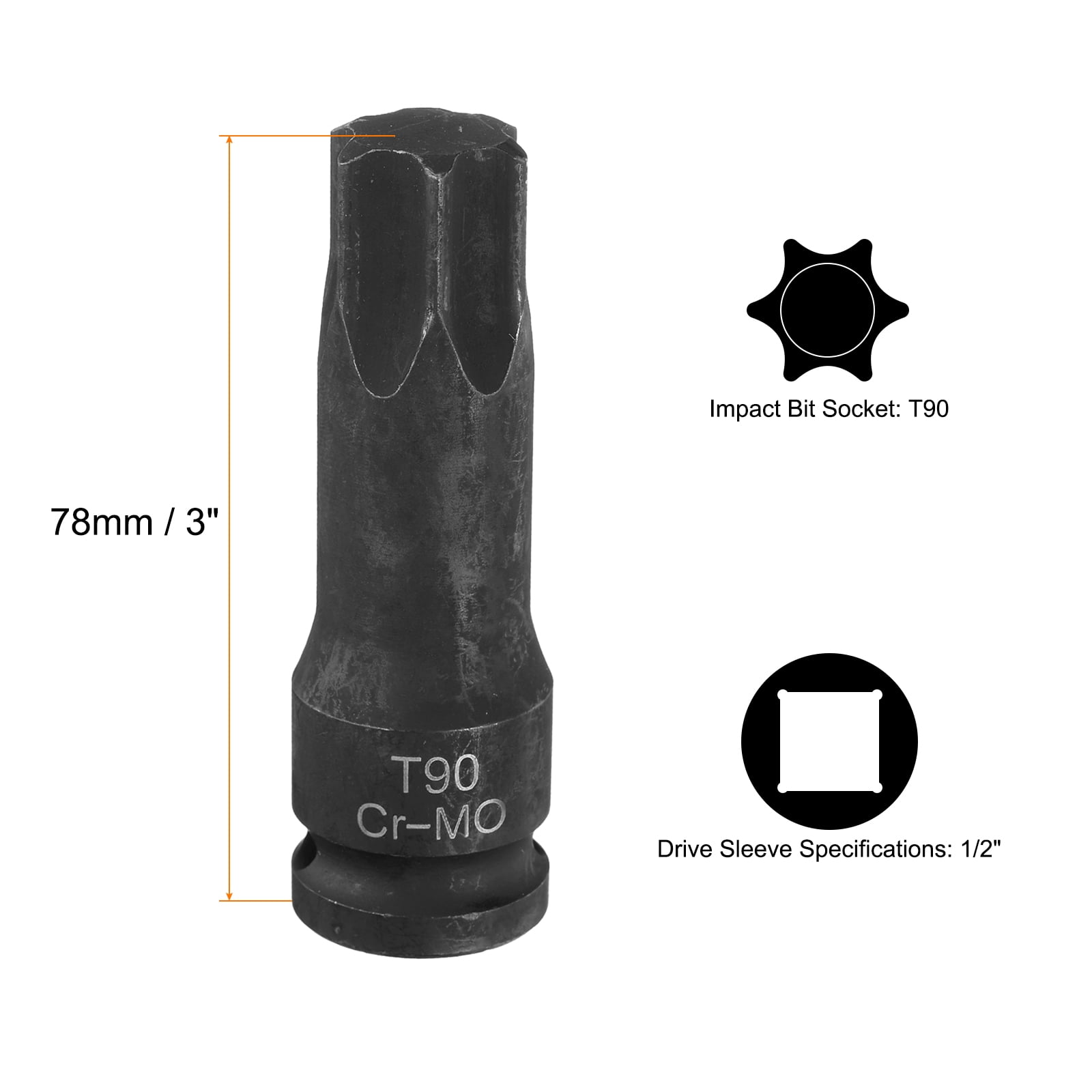 Uxcell T90 Torx Bit Socket 1/2