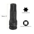 thumbnail image 2 of Uxcell T90 Torx Bit Socket 1/2" Drive 6 Point Star Impact CR-MO Steel, 2 of 6
