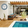 thumbnail image 5 of 12 inch Retro Wall Clock,Indoor and Outdoor,Quartz,Analog,Waterproof,Thermometer,Blue, 5 of 6