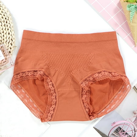 

Homenesgenics Women s Lace Trim underwear Mid-Waisted Stretchy Cotton Briefs BreathableWomen s Seamless Panties Breathable Buttocks Mid-waist Sexy Lace Trim Panties