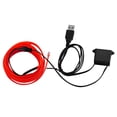 thumbnail image 3 of Riwesomey Iluminación interior del coche Tira de LED Decoración Guirnalda Línea de tubo de cuerda de alambre Luz de neón flexible con unidad de Automoción decorativa y accesorios Rojo Riwesomey VI000919-03B, 3 of 6