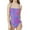 Purple, variant on U.S. Polo Women 1 PC Purple Plum Multi-Patch Print Monokini Swimsuit Swim Suit L