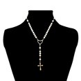 thumbnail image 4 of Edforce 18k Gold Plated Heart and Pearl Rosary with Cross, 29.5 inch, 4 of 6