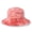Pink, variant on Women's Unisex Tie Dye Raw Edge Cotton Bucket Summer Hat (Pink)