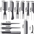 thumbnail image 3 of Kit de peines de peluquería: 20 juegos de peines profesionales de fibra de carbono para peluquería, barba y cabello, 3 of 4