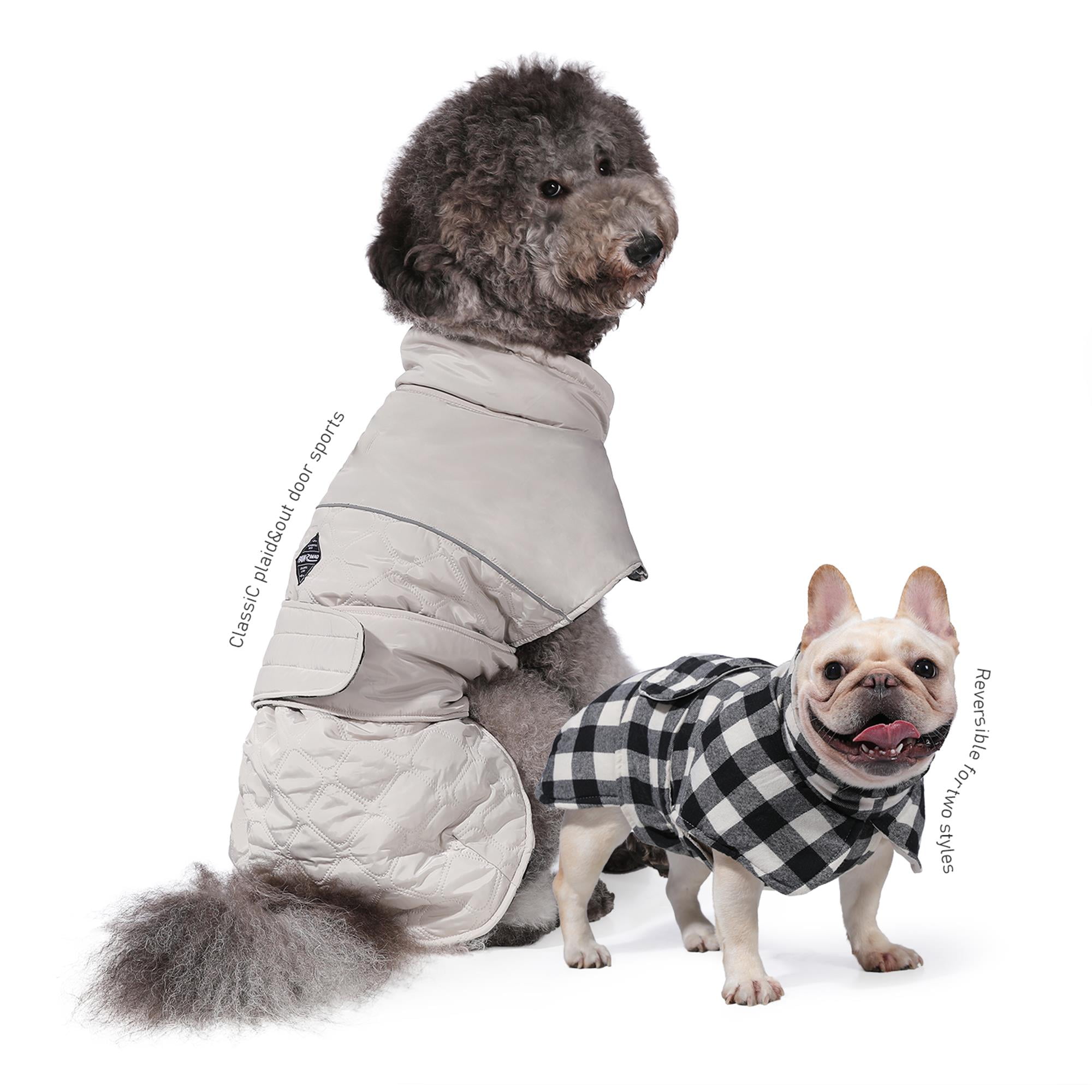 Kadyn Reversible Water Repellent Dog Jacket Pets Apparel Winter Warm Outdoor Sport Dog Coats for Winter Cold Weather Puppy Comfort Vest, Gray XL Kadyn Reversible Water Repellent Dog Jacket Pets Apparel Winter Warm Outdoor Sport Dog Coats for Winter Cold Weather Puppy Comfort Vest, Gray XL