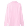 thumbnail image 5 of TKLPEHG Long Sleeve Tops for Women Lapel Button Shirt Loose Fashion Solid Color Lightweight Casual Fall Tops Comfy Blouses Pullover (Pink,M), 5 of 7
