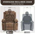 thumbnail image 3 of Danolapsi Recliner Chair for Living Room, Rocking Chairs with Massage and Heat, Nursery Swivel Glider Chair for Adults, Wide Comfy Sofa Couch with Side Pockets and Cup Holder for Bedroom, 3 of 7