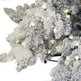 thumbnail image 2 of Puleo International  7.5' Pre-Lit Flocked Slim Whistler Pine Christmas Tree - 7.5, 2 of 4