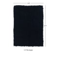 thumbnail image 3 of Contemporary Home Living 2.5' x 4.25' Handwoven Shag Wool Rectangular Area Throw Rug - Black, 3 of 6