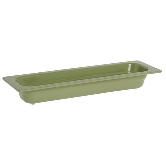 HUBERT® Serving Bowl Display Bowl 1/2 Size Long Willow Green Melamine - 21 1/2 L x 6 1/2 W x 2 1/2 H