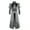 Gray-C, variant on Mens Steampunk Costume Jacket,, Medieval Retro Long Slit Trench Coat Double Breasted Zipper Punk Jacket Stage Play Performance Gray