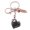 black, variant on Elegant Heart Photo Frame Keychain Crafted From Natural Stone Offering Multiple Color Personalize Romance