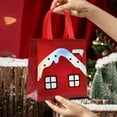 thumbnail image 6 of WEGFTDUOP Christmas Red Non-Woven Handbag 9" Reusable Gift Bag Holiday Candy Tote Festive Decor 23x22 cm, 6 of 6