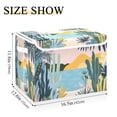 thumbnail image 5 of Yayeee Collapsible Cube Storage Bin with Lid Fabric Closet Decorative Basket with Handles, Boho Style Sun, 5 of 7