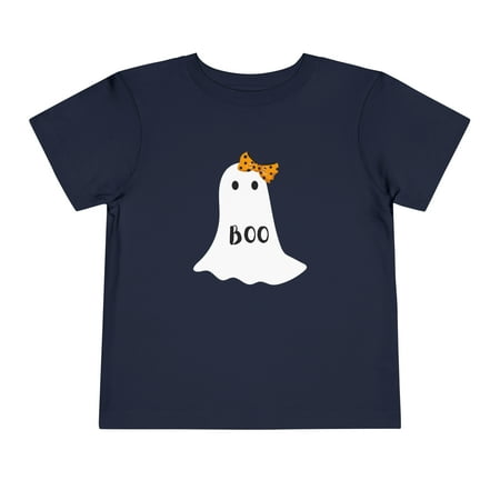 

Kids Toddler Ghost with Bow Boo Girls Halloween T-Shirt