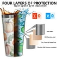 thumbnail image 3 of 16oz Tumblers Fall Pumpkins and Leaves Pattern Stainless Steel Vacuum Insulated Double Wall Travel Tumbler Cups Mug with Lid and Straw,Cleaning Brush for Coffee,Tea, 3 of 4