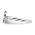 thumbnail image 3 of Sterling Silver Stackable Expressions Rhodium Amethyst Cross Ring Size 8, 3 of 3
