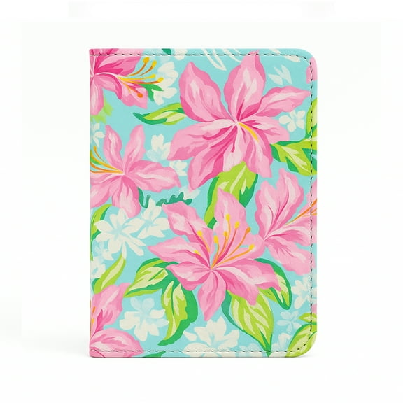 Jolitee Premium PU Vegan Leather Passport Holder, Green Floral