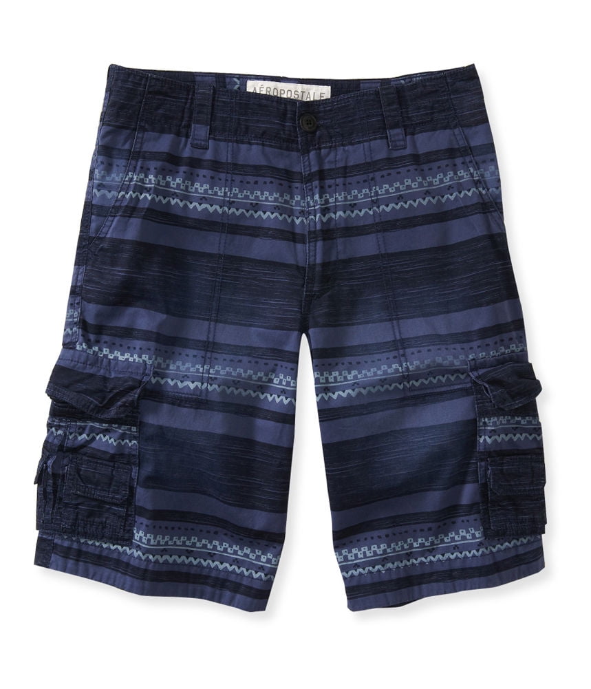 Aeropostale Mens Longer Length Casual Cargo Shorts