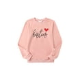 thumbnail image 4 of Mommy and Me Shirts Valentine's Day Family Matching Outfits Long Sleeve Hearts Print Sweatshirt Top for Women Girl (White, Medium), 4 of 9