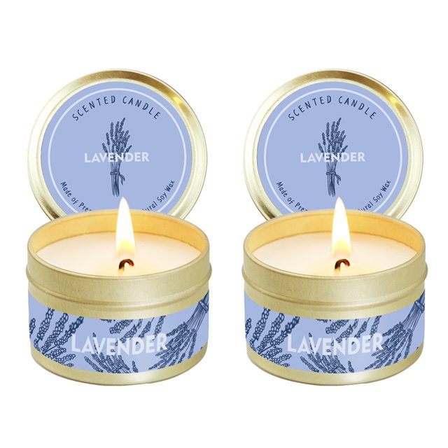 Velas perfumadas con aceites esenciales, latas de cera de soja, fragancia natural de plantas, creatividad, 2 uds.
