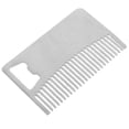 thumbnail image 3 of Barber Hair Comb Stainless Steel Portable Credit Card Size For Men Women Reduce Frizz Create Salon Looks 3.3X2.0X0.1in 1Pack, 3 of 5