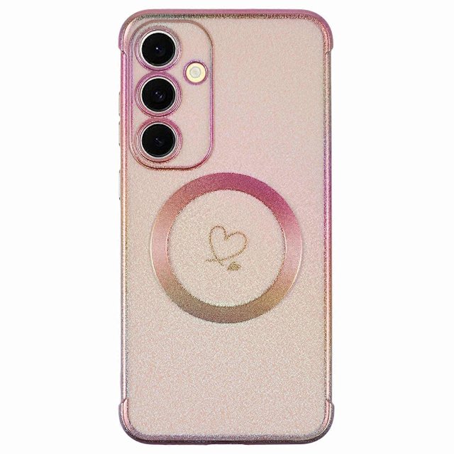 For Samsung Galaxy S25 Magnetic Case TPU Gradient Electroplated Phone Cover - Colorful