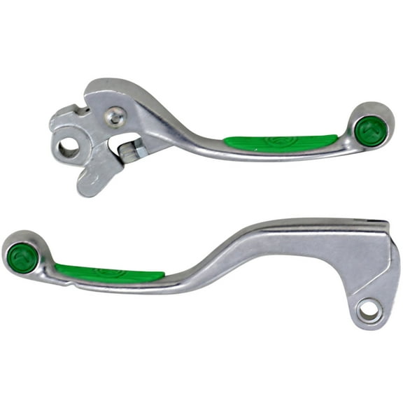 Moose Racing Competition Green Grip Shorty Brake/Std Clutch Lever Set (1SGWF39)