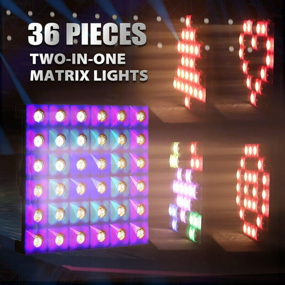 36*3W Matrix Effect Wash Light Stage RGB Warm White Point Control Full Color DMX