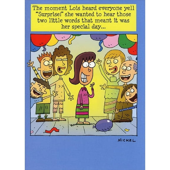 Oatmeal Studios Surprise Party Funny / Humorous Birthday Card