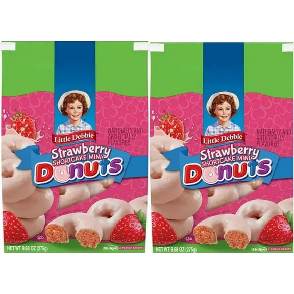 Little Debbie Strawberry Shortcake Mini Donuts pack of 2