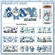 thumbnail image 2 of 10 hojas de calcomanías navideñas UV DTF para vasos, con diseño de gnomos azules invernales, muñecos de nieve y copos de nieve, para impresión a prueba de agua., 2 of 9