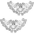 thumbnail image 1 of Pack Decorative Rhinestone Shoe Clips, Zinc Alloy Removable Fashion Elegant Crystal Flower Clips Buckle Women Dress, 1 of 5