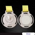 thumbnail image 4 of Correa antorcha medalla recuerdo aleación de zinc deporte competición premio con plata, 4 of 6