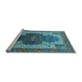 thumbnail image 2 of Ahgly Company Machine Washable Indoor Square Oriental Light Blue Industrial Area Rugs, 3' Square, 2 of 4
